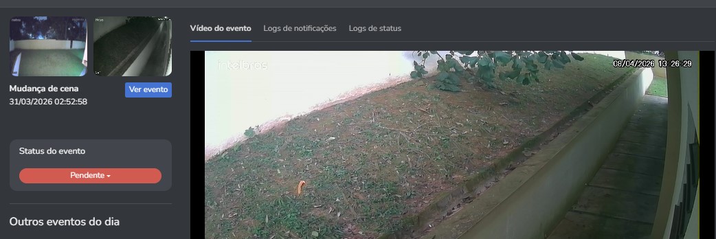 Câmera com obstrução detectada automaticamente pelo sistema de IA